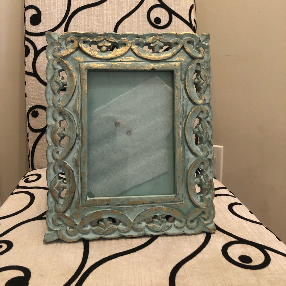 5x7 turquoise vintaged picture frames